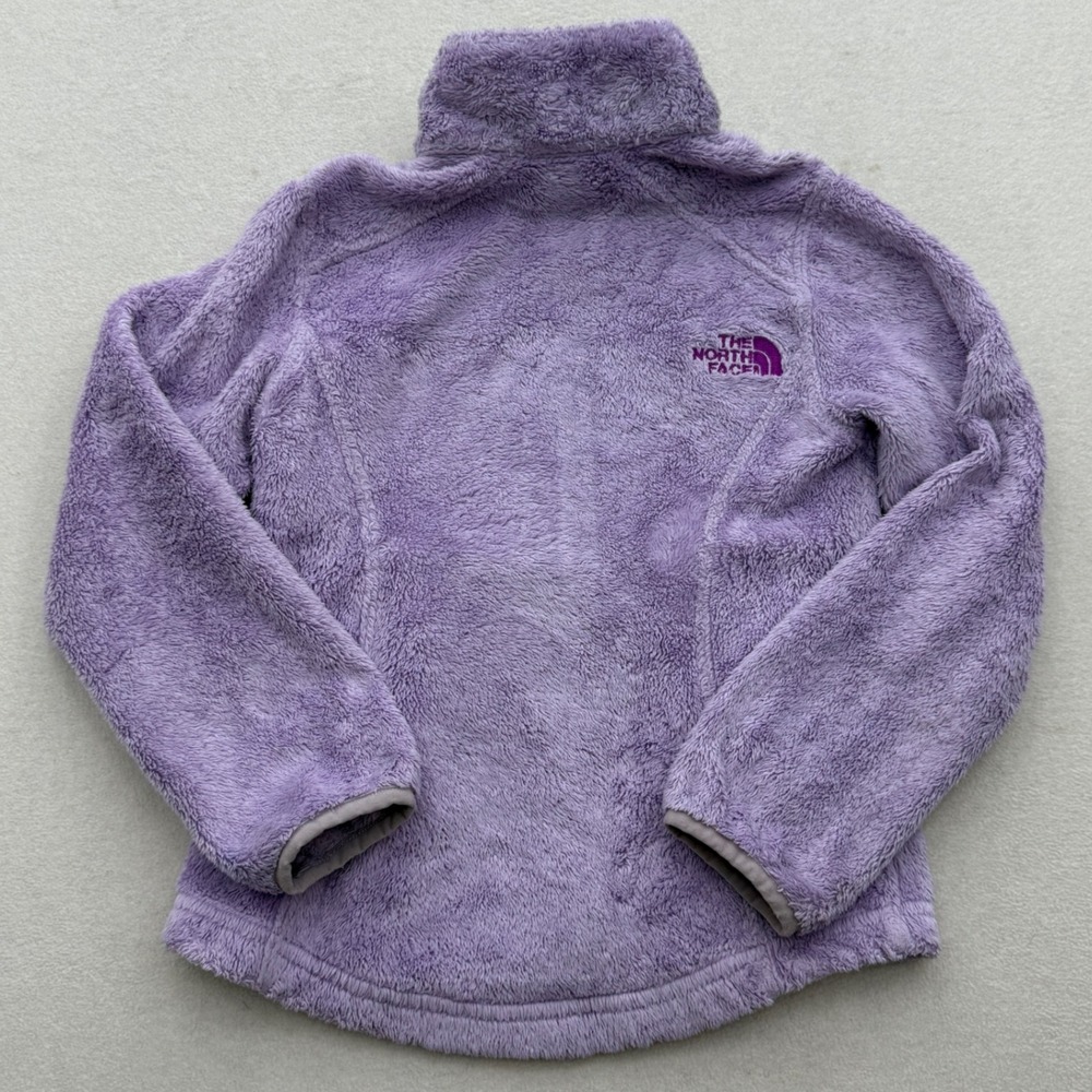 The North Face Fleece Jacket Girls XXS (5) Purple Cozy Fuzzy Zip Up Outerwear - Picture 4 of 6
